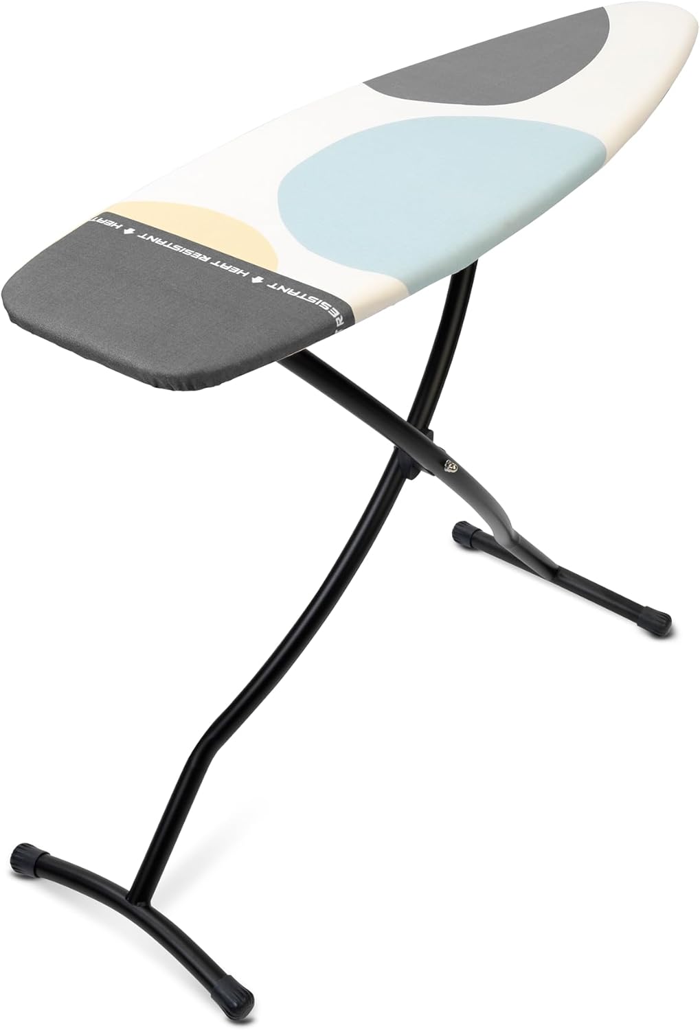 Brabantia Size D Ironing Board (53x18 in) Heat Resistant Parking Zone, Silver Frame, Non-Slip Feet