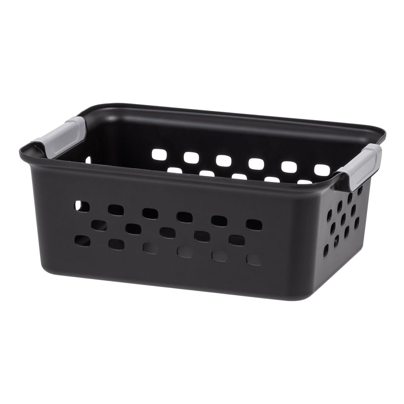 IRIS USA 12-Pack, Small Plastic Storage Basket, Black