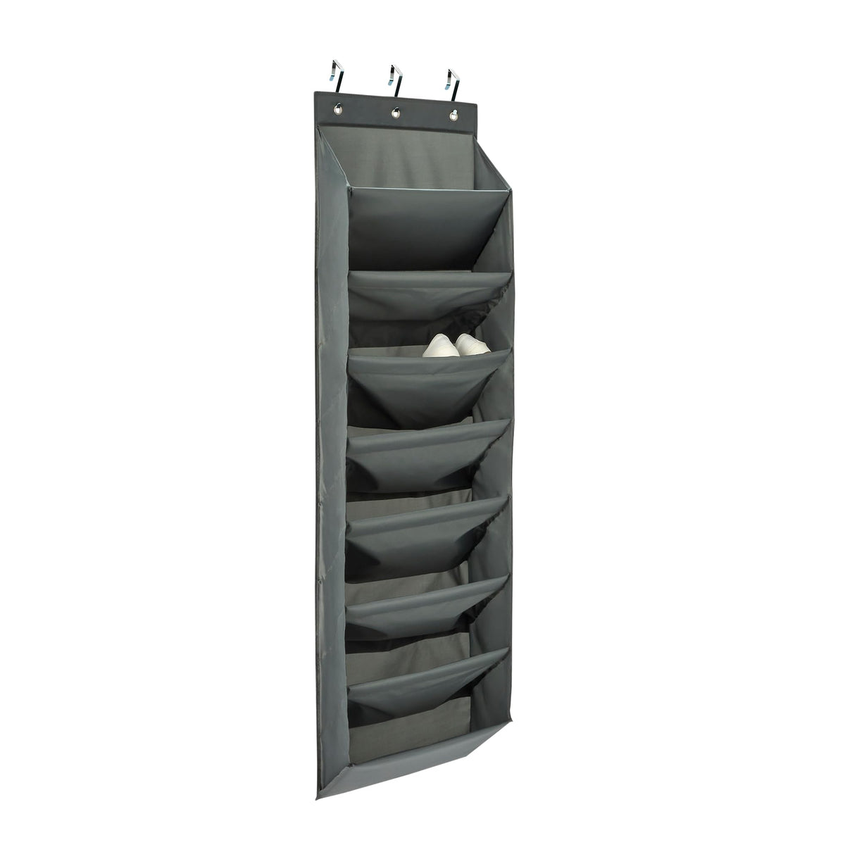 Amazon Basics 8 Tier Over the Door Shoe Organizer, Large Capacity Space Saving Hanging Shoe Storage