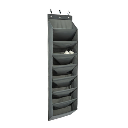 Amazon Basics 8 Tier Over the Door Shoe Organizer, Large Capacity Space Saving Hanging Shoe Storage