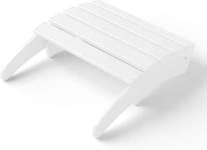 WestinTrends Outdoor Ottoman, Patio Adirondack Ottoman Foot Rest, All Weather Poly Lumber Folding