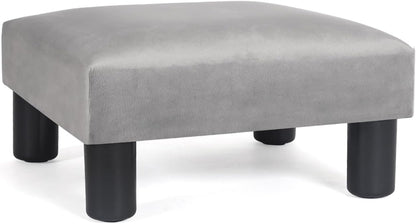 Joveco 15'' Small Foot Rest Stool Ottoman- Upholstered Footstool and Ottomans Small Footrest for