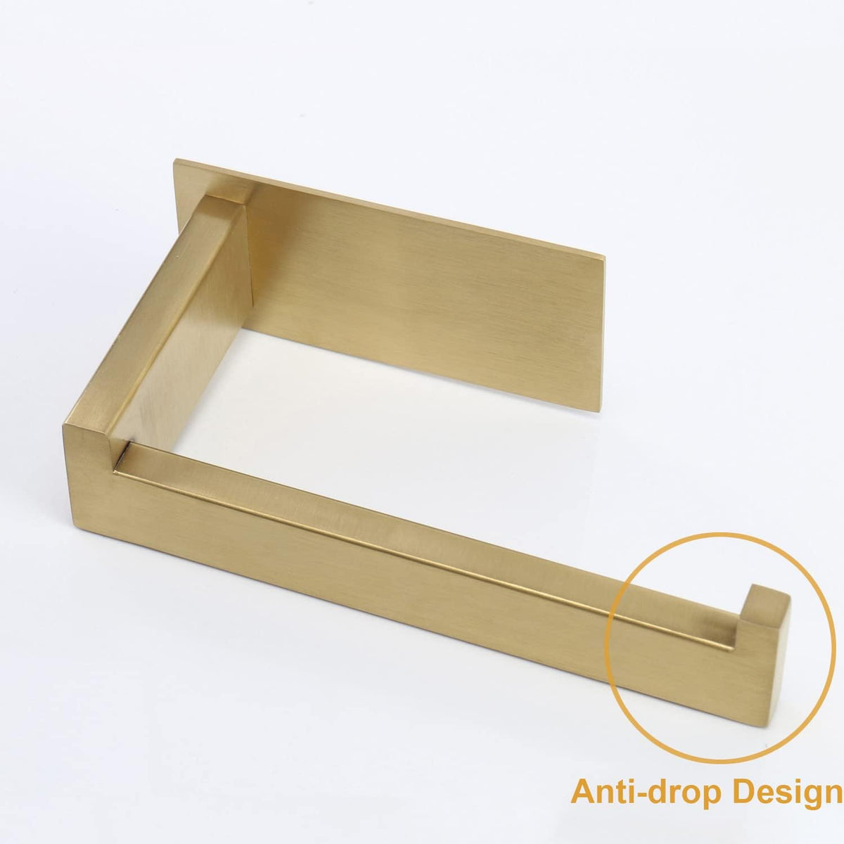 Toilet Paper Holder, Self Adhesive Tissue Holder Stainless Steel Rustproof Paper Roll Holder, No