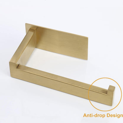 Toilet Paper Holder, Self Adhesive Tissue Holder Stainless Steel Rustproof Paper Roll Holder, No