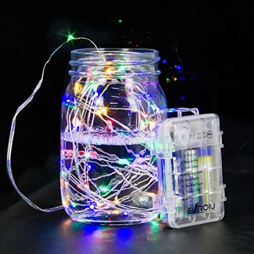 4 x Fairy Lights Battery Operated 8 Lighting Modes,50LEDs,16.4Ft/5 Meters Silver Wire String