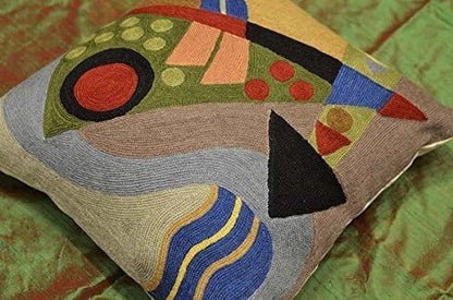 Kandinsky Abstract Pillow Cover - Original | Modern Toss Pillows Modern Chair Cushion Contemporary