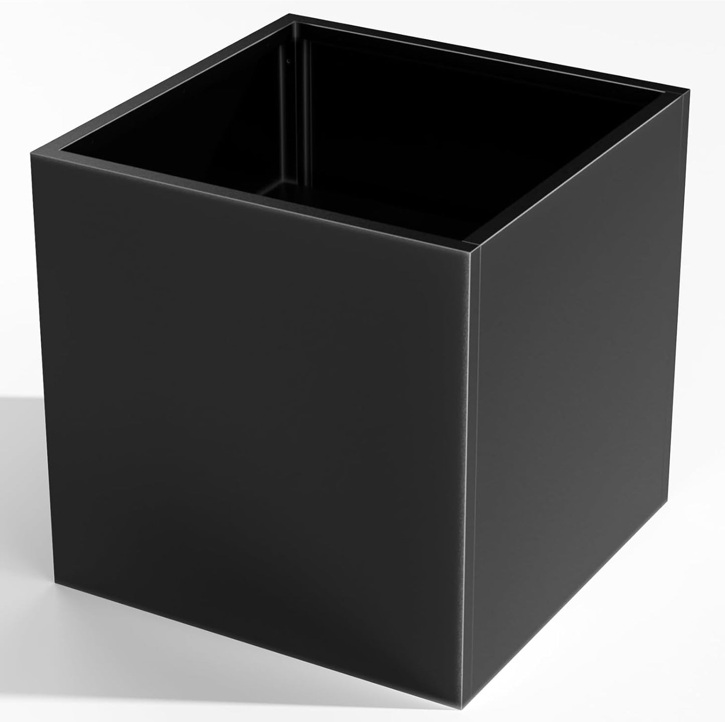 Tall Metal Cube Planter for Outdoor Plants 20" L x 20" W x 20" H, Heavy Duty Steel Rectangular