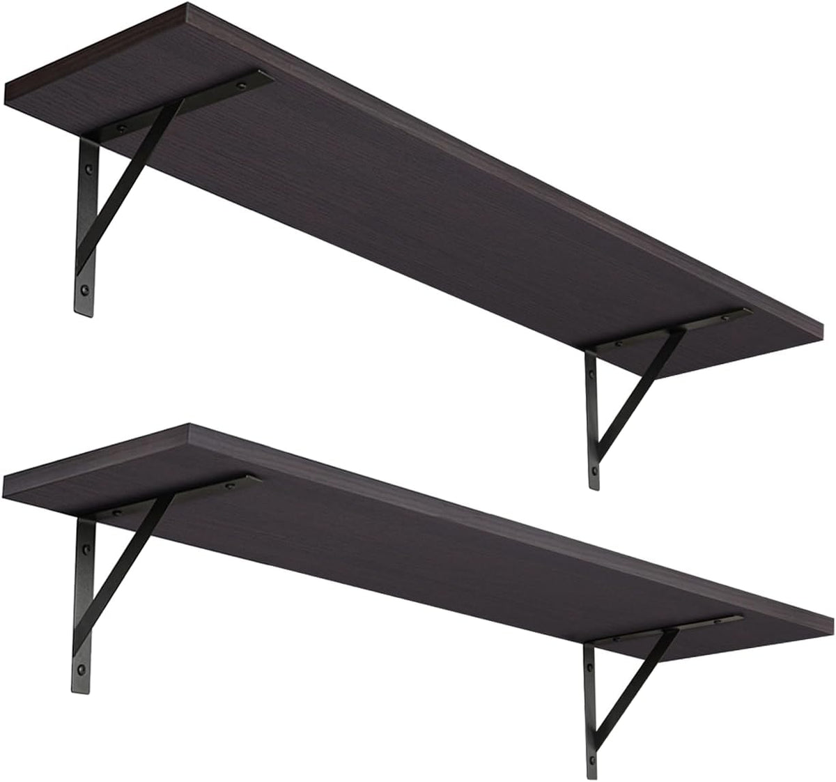 DINZI LVJ Long Wall Shelves, 23.6 Inch Wall Mounted Shelves Set of 2, Easy-to-Install, Wall Storage