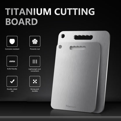 Titanium Cutting Board Ultra-Lightweight,Non-Toxic,Food-Grade Pure Titanium Cutting Boards for
