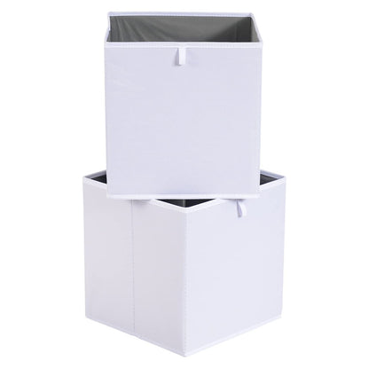 Amazon Basics Collapsible Cube Storage Organizer Bins, Closet Organizer Baskets for Shelves