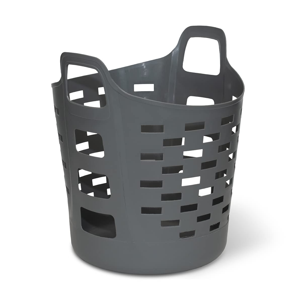 Clorox Flexible Laundry Basket - Plastic Hamper for Clothes, Bedroom, and Storage - Portable Round