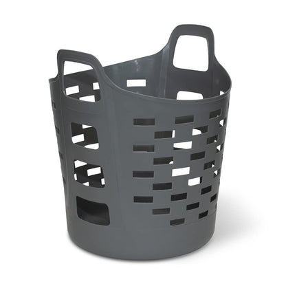Clorox Flexible Laundry Basket - Plastic Hamper for Clothes, Bedroom, and Storage - Portable Round