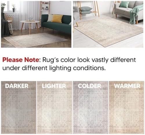 Keen Home Design 2x10 Rug - Machine Washable Runner Rug with Non-Slip Backing, Ideal for Hallway