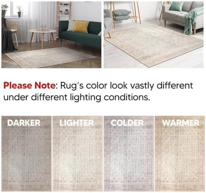Keen Home Design 2x10 Rug - Machine Washable Runner Rug with Non-Slip Backing, Ideal for Hallway