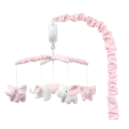 The Peanutshell Crib Mobile for Girls - Soft Pink Musical Baby Crib Mobile with 12 Lullabies, Cute