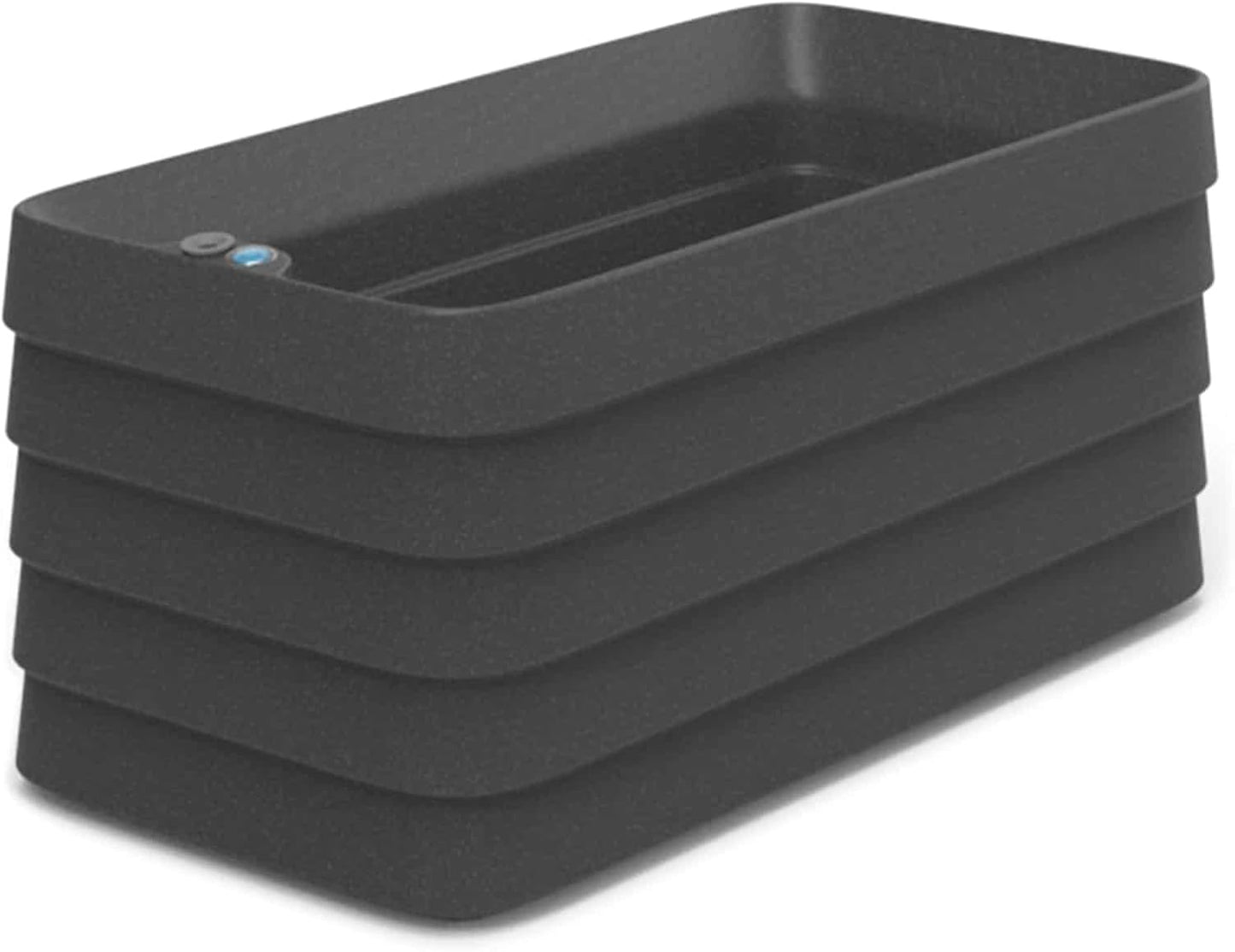 Crescent Garden TruDrop Self Watering Slat Medium Rectangular Planter Box for All-Weather - Outdoor