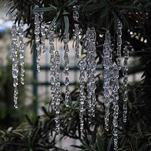 25 pcs icicles Ornament Set - ToBeIT Christmas Decoration Acrylic Clear icicles Set (25pcs Icicle