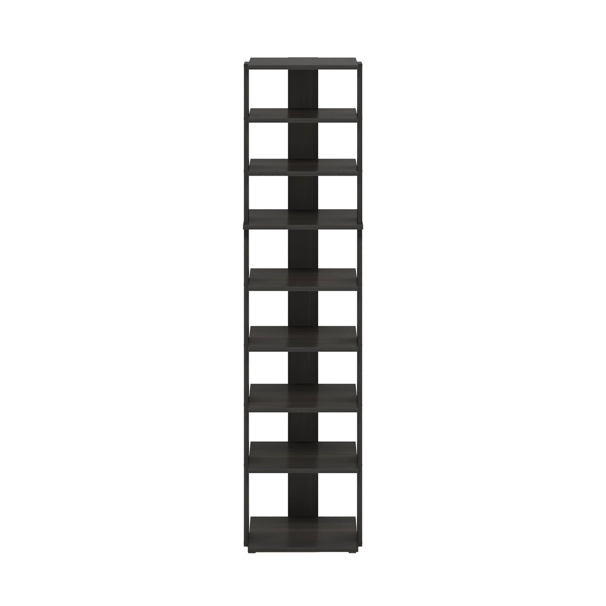 Furinno Compact Vertical Shoe Rack, 9-Tier Narrow Shoe Organizer, Free Standing Shoe Storage, Shoe