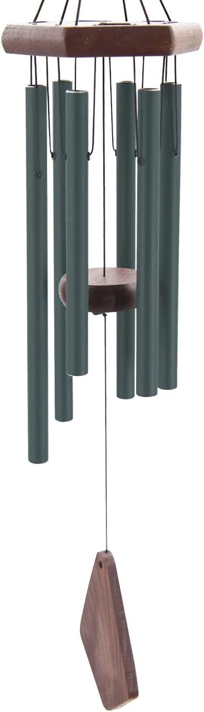 Small Green Wind Chimes for Outside, Tuned Soothing Melody, Sympathy Chimes for Mom/Housewarming