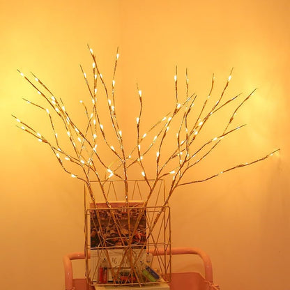 DK177 2 Pack Led Branch Light Battery Operated Lighted Branch Vase Filler Willow Tree Artificial
