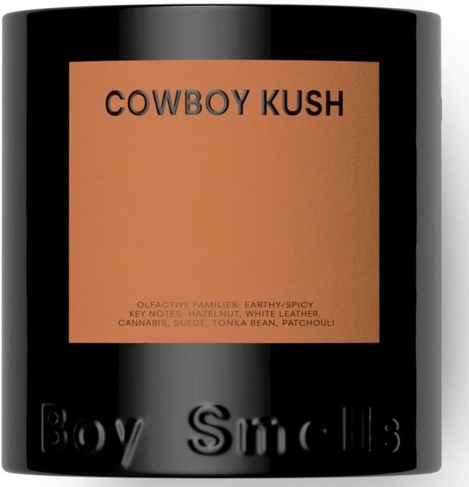 Boy Smells - Cowboy Kush Scented Candles for Men and Women - 8.5 oz - Soy, Coconut Wax Candle Blend