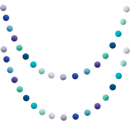 Felt Ball Garland Misscrafts 9.8 Feet 100% Wool Roving Pom Pom Garland 20mm Colorful for Baby