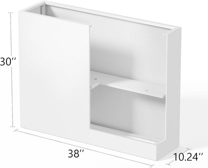 Stoog 38" Large Planters for Outdoor Plants, All-Weather Rectangular Metal Planter Box with