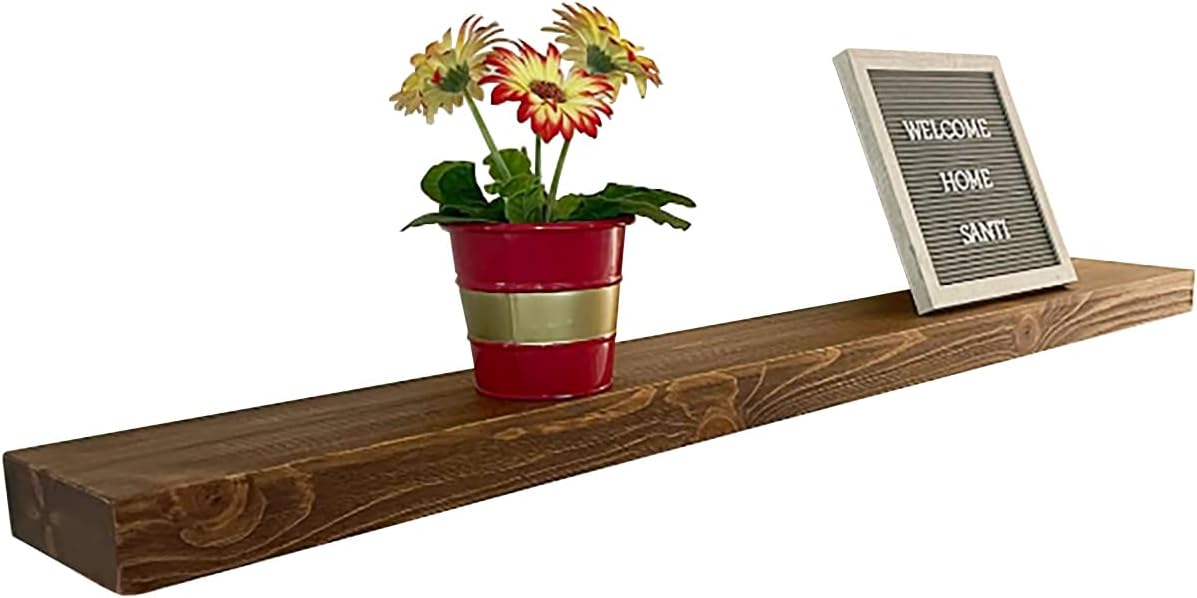 joelsantiques - 48 Inch Wooden Floating Shelves for Wall - 48x6x2 in - Made of Natural Wood - Long