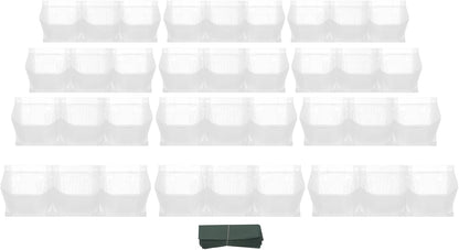 12Pieces 3-Pot Wall Planter Vertical Garden Plant Walls Wall Mounted Vertical Planter with