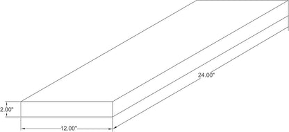 Joel's Antiques - 24 Inch Wooden Floating Shelves for Wall - Made of Natural Wood - Short Heavy
