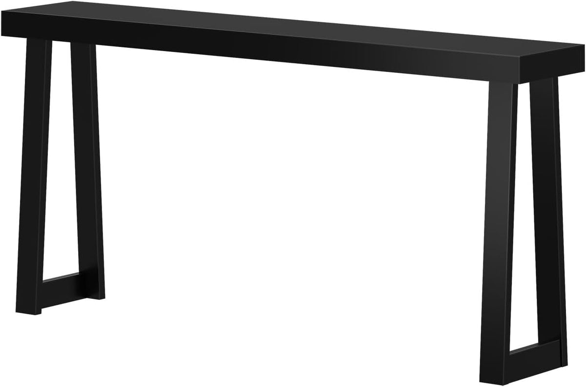 Plank+Beam Solid Wood Console Table, 66 Inch, Sofa Table, Narrow Entryway Table for Hallway, Behind