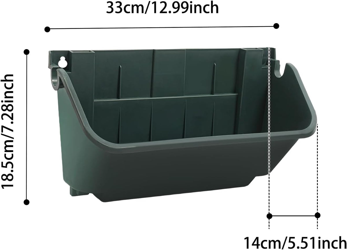 18Pcs Vertical Wall Planter, 13 inch Wall Mounted Garden Planters, Plastic Wall Hanging Planter