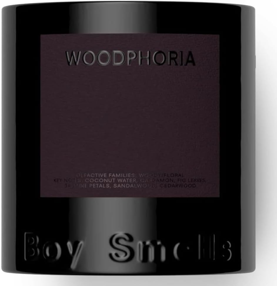 Boy Smells - Woodphoria Scented Candles for Men and Women - 8.5 oz - Soy, Coconut Wax Candle Blend