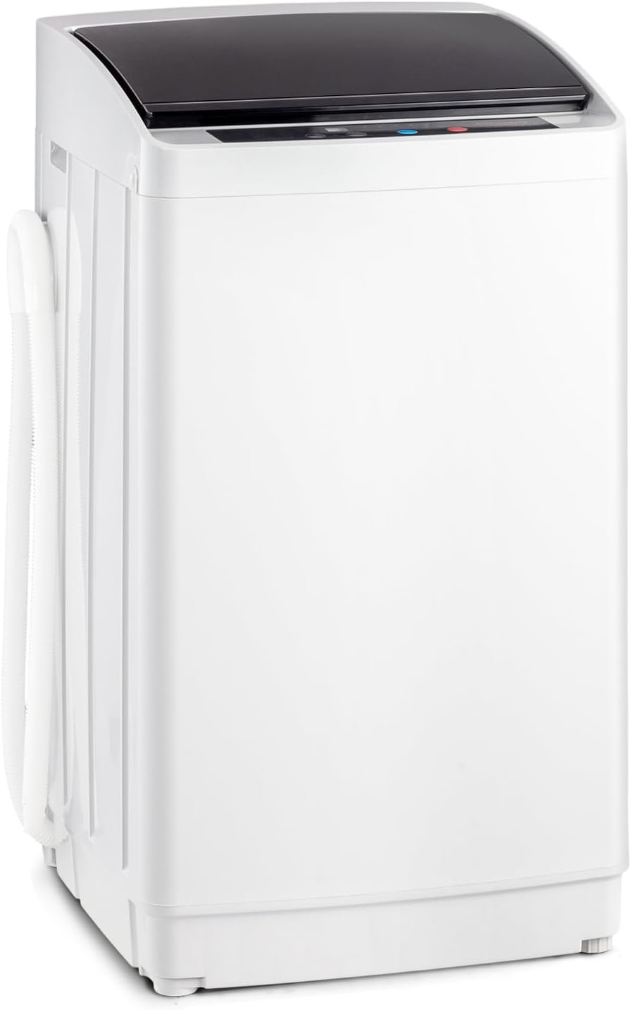 ROVSUN 17.8LBS Portable Washing Machine, Full-Automatic Electric Laundry Machine with Stainless