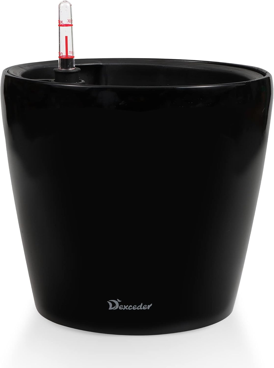 Dexceder 11x10 Inches High Gloss Self Watering Planter Indoor Outdoor, Inner Pot Design, Thickened