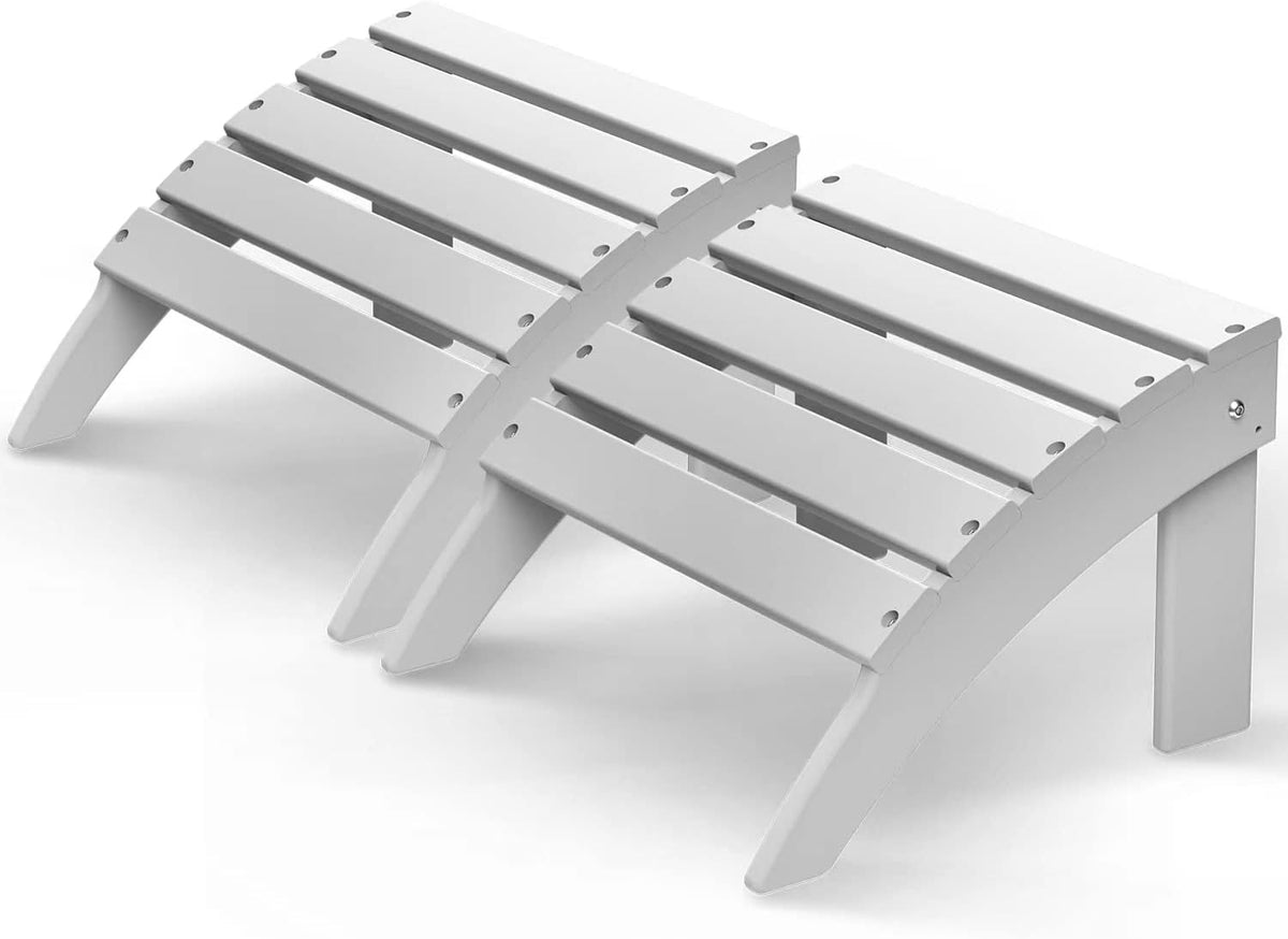 GREENVINES Adirondack-Ottoman | Set of 2 | HDPE Plastic | Outdoor Footrest | All Weather | Foot