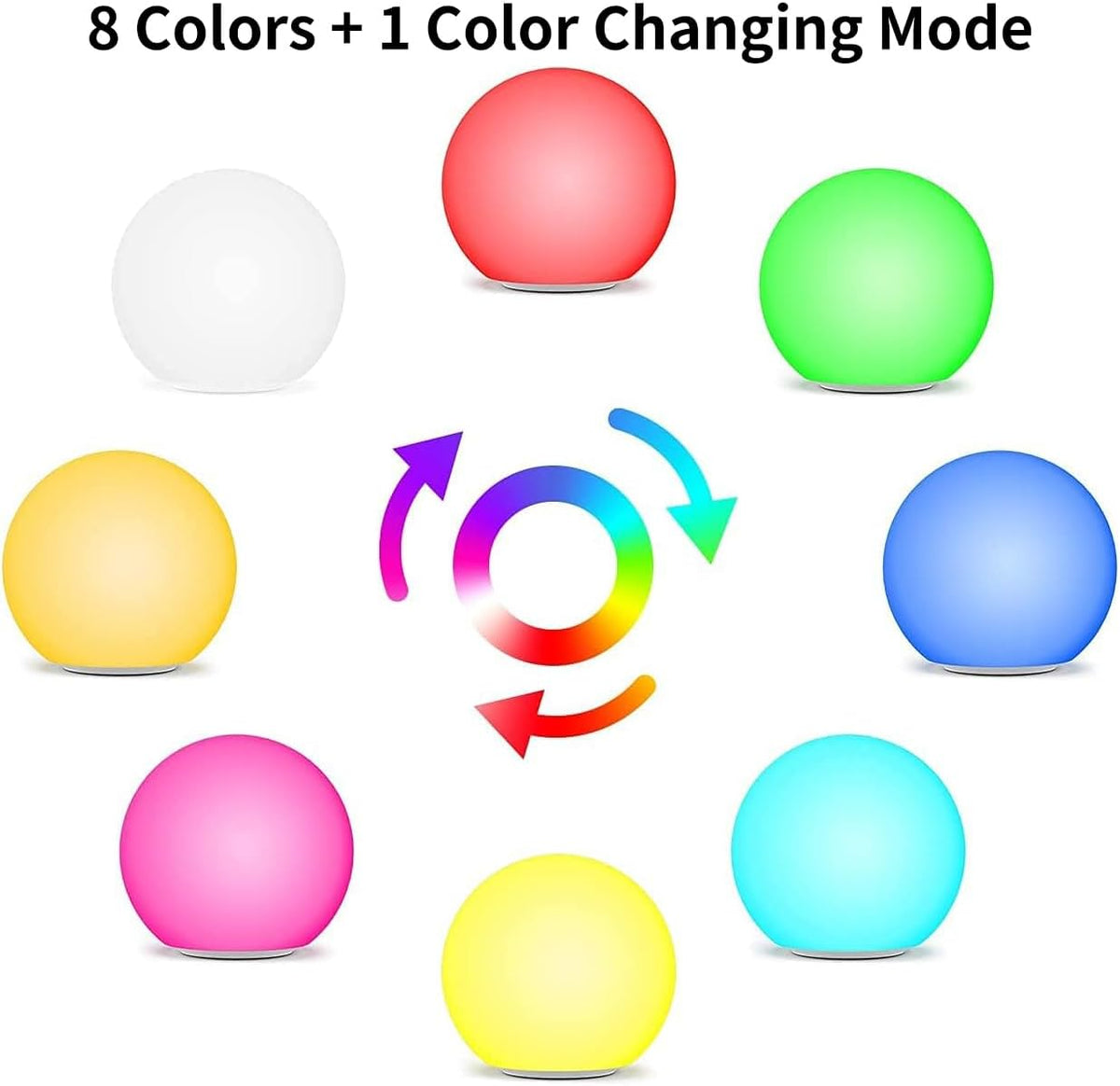 infray 12-Inch LED Ball Light, Solar Rechargeable Globe Light Color Changing Solar Globe Lamp IP67