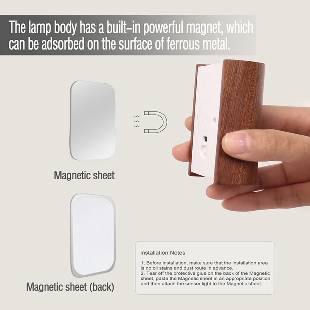 LANDGOO Smart Night Light Step Lights 2 Pack - Rechargeable Motion Sensor Stair Lights, 2700K Warm