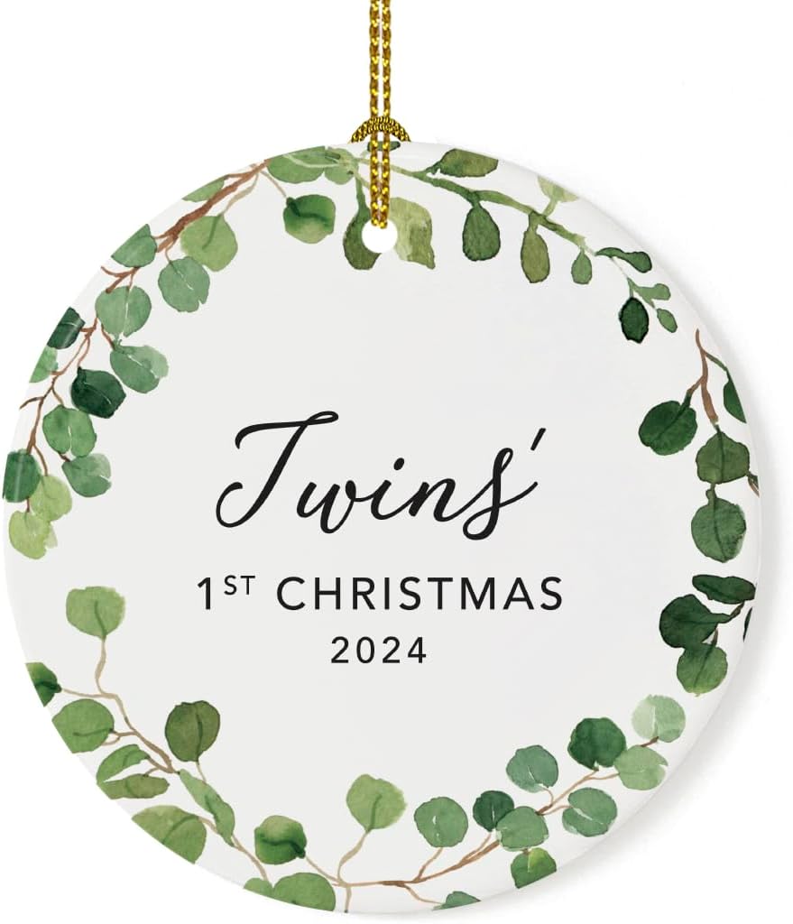 Andaz Press Custom Year Round Ceramic Porcelain Christmas Tree Ornament Keepsake Collectible Gift