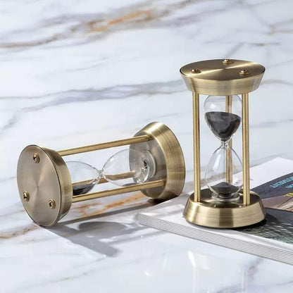 Sanduhr 15 Minuten,Hour Glass,360°-Drehung Metal Vintage Hourglass,Hourglass Decor,for Home