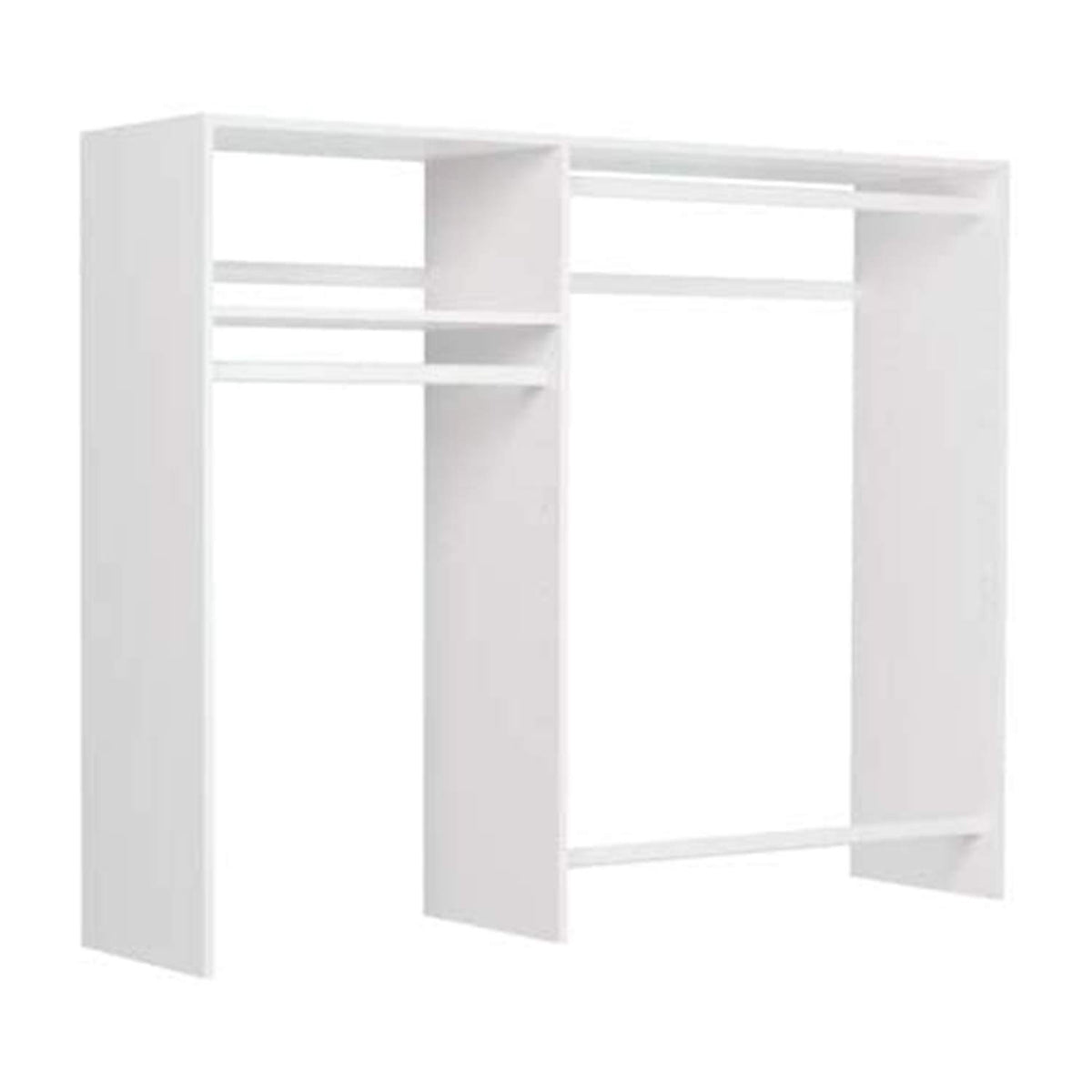 Easy Track OK0348 Hanging Closet Wardrobe Storage Clothing Organizer Rod Rack System Kit for