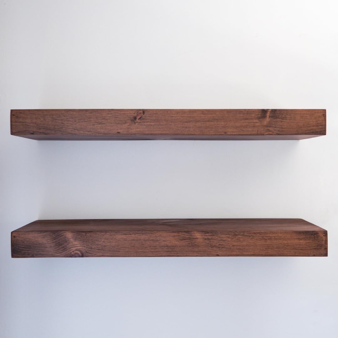 Modern Floating Shelves 3 Inches Thick for Wall, Wide Shelves for Kitchen, Living Room, Bedroom