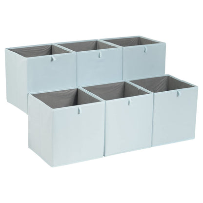 Amazon Basics Collapsible Cube Organizer Bins, Closet Storage Baskets for Shelves with Secure Pull