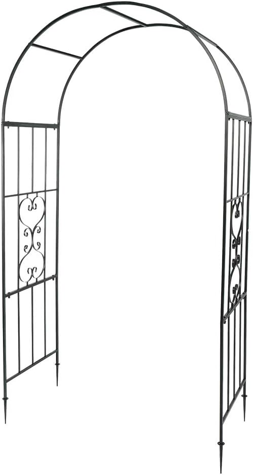 Outvita 7.3FT Garden Arch Arbor, Heavy Duty Metal Arbour Archway, Decorative Frame Stand Trellis