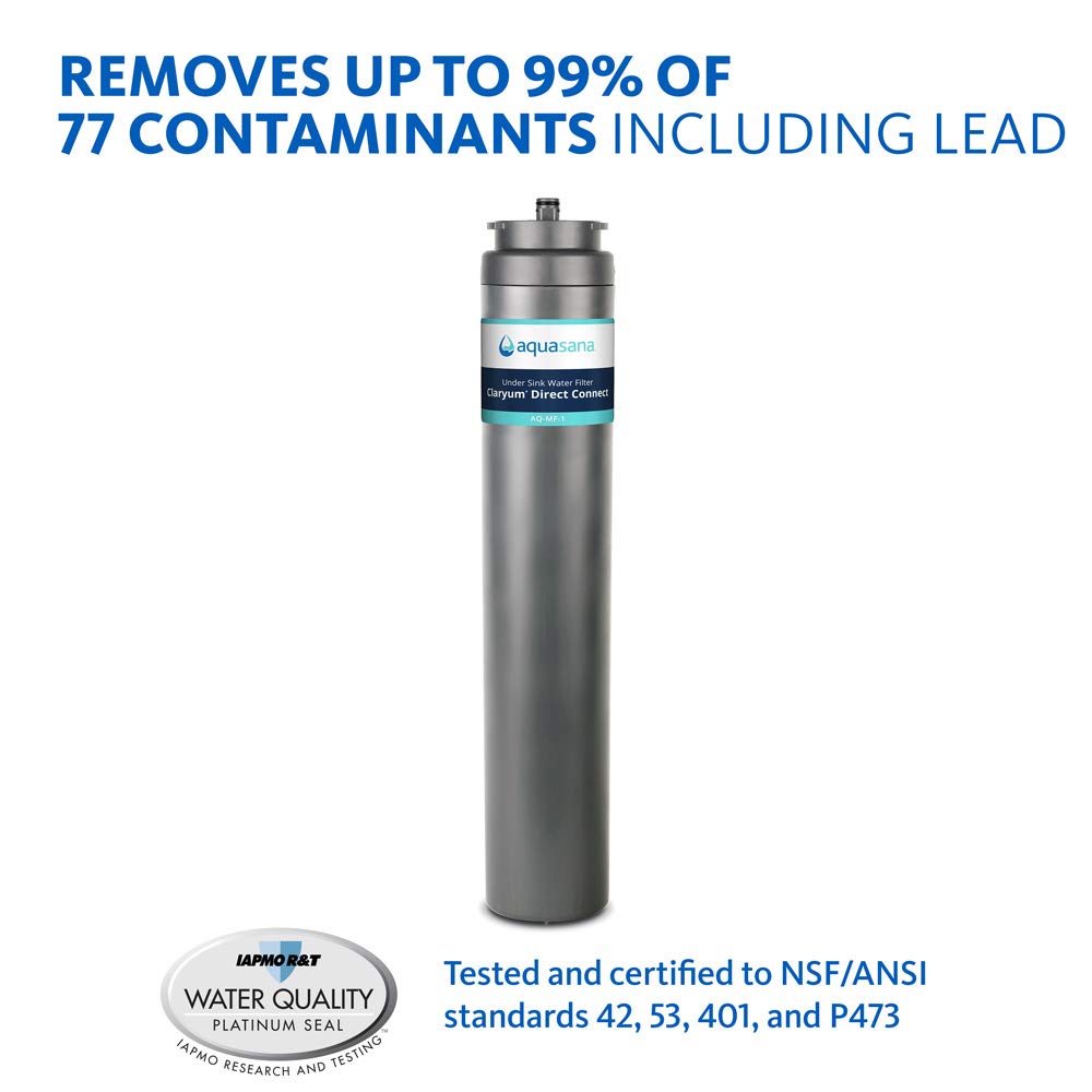 Aquasana Under Sink Water Filter Replacement - Claryum Direct Connect Under Counter Filtration