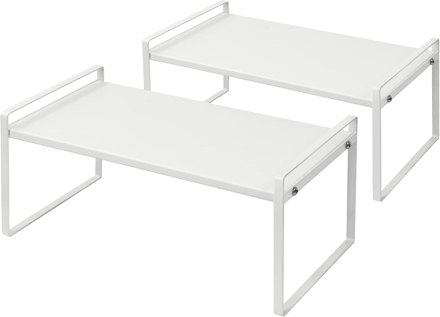 Nxconsu 2Pack Cabinet Shelves Stackable Shelf Organizer Rack Riser for Kitchen Cabinet Pantry