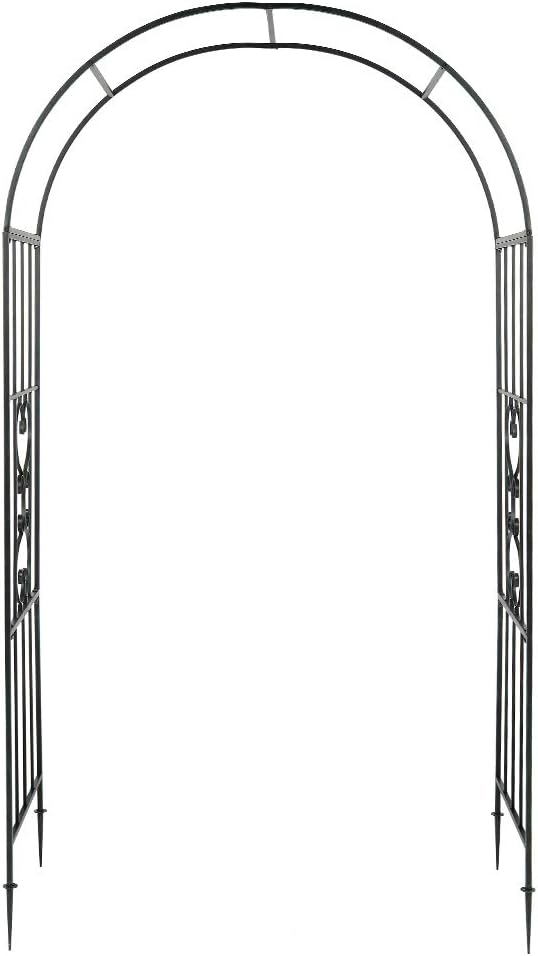 Outvita 7.3FT Garden Arch Arbor, Heavy Duty Metal Arbour Archway, Decorative Frame Stand Trellis
