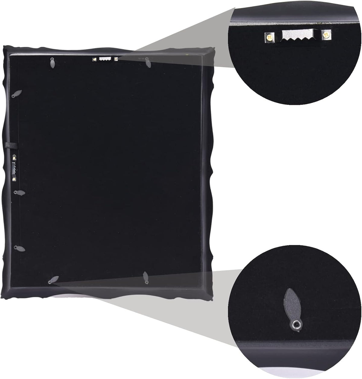 11x14 Vintage Picture Frame with Embossed Flower Design, Black Ornate Frame for 11x14 or 8x10