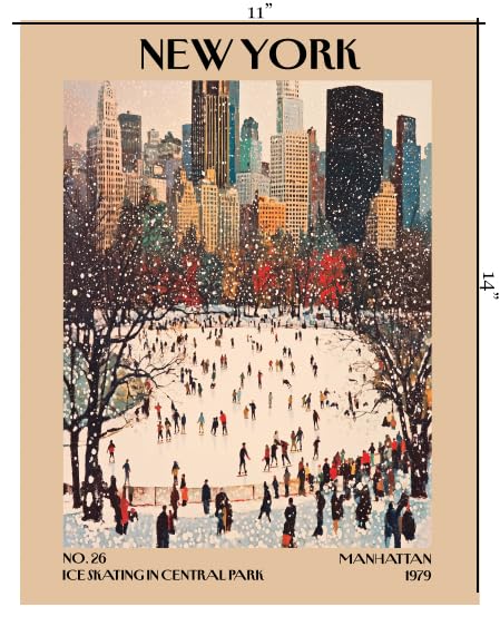 Retro Vintage New York Wall Art Print - 11x14 Unframed Poster - New York City Souvenirs, Cute