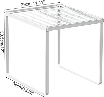 Kitchen Cabinet Storage Shelf Stackable Wire Spice Rack Organizer Heavy Duty Space Saver for